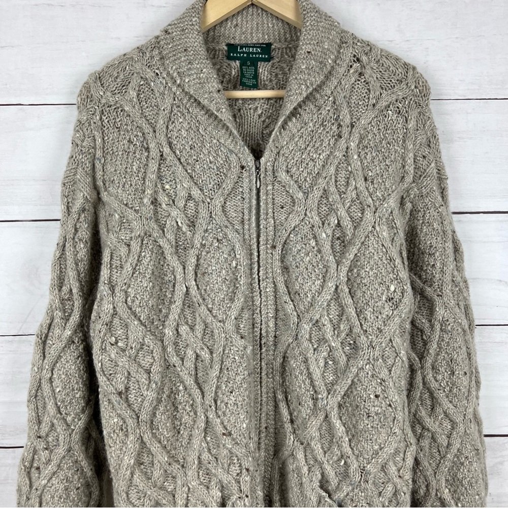Lauren Ralph Lauren Hand Knit Wool Cardigan - Picture 3 of 5